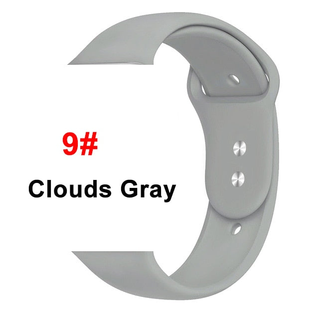 Silicone strap For Apple Watch band 44 mm/40mm iwatch Band 38mm 42mm Sport bracelet Rubber watchband for apple watch 5 4 3 2 1