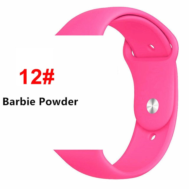 Silicone strap For Apple Watch band 44 mm/40mm iwatch Band 38mm 42mm Sport bracelet Rubber watchband for apple watch 5 4 3 2 1