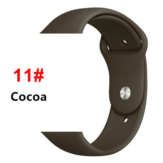 Silicone strap For Apple Watch band 44 mm/40mm iwatch Band 38mm 42mm Sport bracelet Rubber watchband for apple watch 5 4 3 2 1