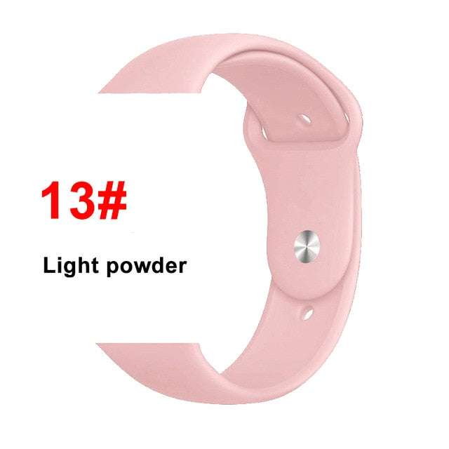 Silicone strap For Apple Watch band 44 mm/40mm iwatch Band 38mm 42mm Sport bracelet Rubber watchband for apple watch 5 4 3 2 1