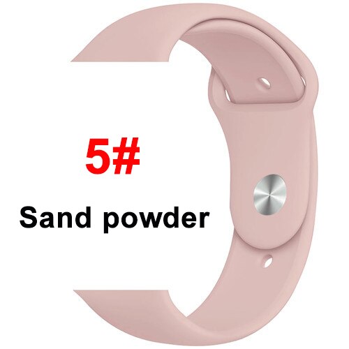 Silicone strap For Apple Watch band 44 mm/40mm iwatch Band 38mm 42mm Sport bracelet Rubber watchband for apple watch 5 4 3 2 1