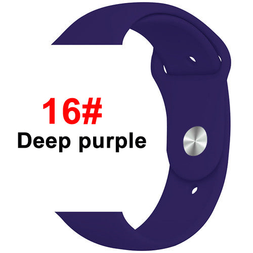 Silicone strap For Apple Watch band 44 mm/40mm iwatch Band 38mm 42mm Sport bracelet Rubber watchband for apple watch 5 4 3 2 1