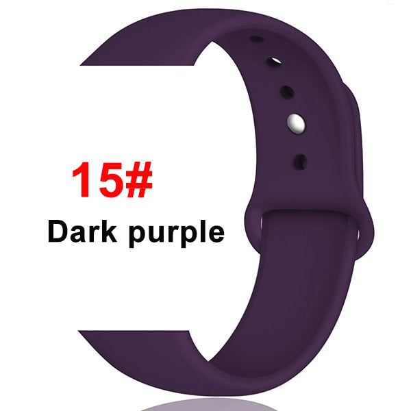 Silicone strap For Apple Watch band 44 mm/40mm iwatch Band 38mm 42mm Sport bracelet Rubber watchband for apple watch 5 4 3 2 1