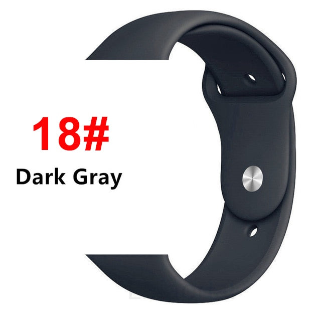 Silicone strap For Apple Watch band 44 mm/40mm iwatch Band 38mm 42mm Sport bracelet Rubber watchband for apple watch 5 4 3 2 1