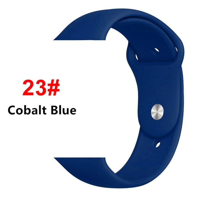 Silicone strap For Apple Watch band 44 mm/40mm iwatch Band 38mm 42mm Sport bracelet Rubber watchband for apple watch 5 4 3 2 1