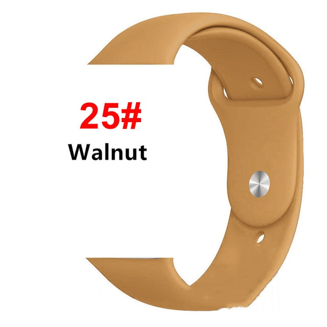 Silicone strap For Apple Watch band 44 mm/40mm iwatch Band 38mm 42mm Sport bracelet Rubber watchband for apple watch 5 4 3 2 1