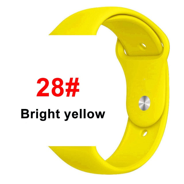 Silicone strap For Apple Watch band 44 mm/40mm iwatch Band 38mm 42mm Sport bracelet Rubber watchband for apple watch 5 4 3 2 1