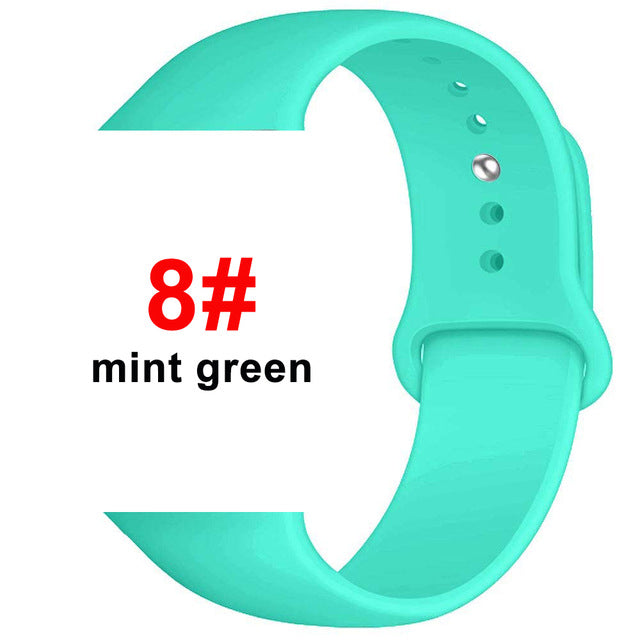 Silicone strap For Apple Watch band 44 mm/40mm iwatch Band 38mm 42mm Sport bracelet Rubber watchband for apple watch 5 4 3 2 1