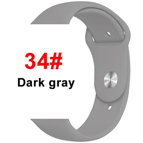 Silicone strap For Apple Watch band 44 mm/40mm iwatch Band 38mm 42mm Sport bracelet Rubber watchband for apple watch 5 4 3 2 1