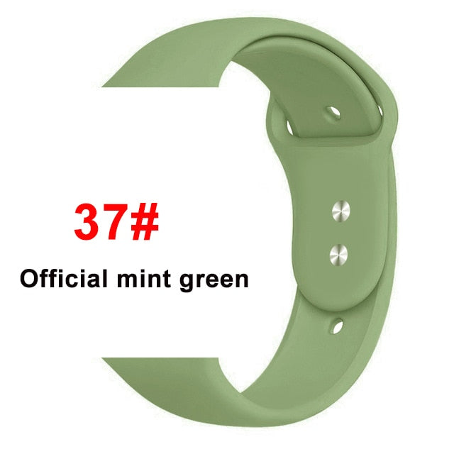 Silicone strap For Apple Watch band 44 mm/40mm iwatch Band 38mm 42mm Sport bracelet Rubber watchband for apple watch 5 4 3 2 1