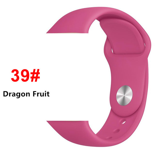 Silicone strap For Apple Watch band 44 mm/40mm iwatch Band 38mm 42mm Sport bracelet Rubber watchband for apple watch 5 4 3 2 1