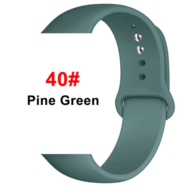 Silicone strap For Apple Watch band 44 mm/40mm iwatch Band 38mm 42mm Sport bracelet Rubber watchband for apple watch 5 4 3 2 1