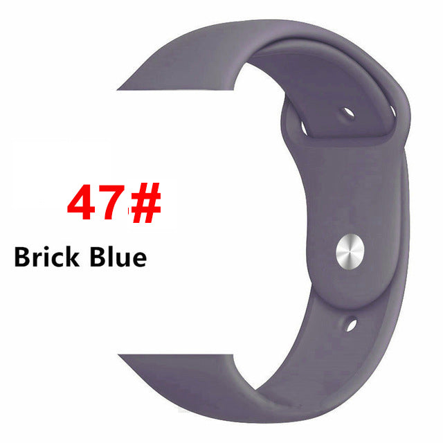 Silicone strap For Apple Watch band 44 mm/40mm iwatch Band 38mm 42mm Sport bracelet Rubber watchband for apple watch 5 4 3 2 1