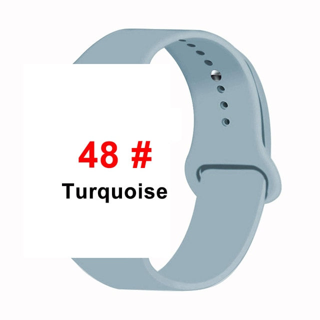 Silicone strap For Apple Watch band 44 mm/40mm iwatch Band 38mm 42mm Sport bracelet Rubber watchband for apple watch 5 4 3 2 1