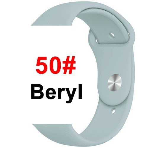 Silicone strap For Apple Watch band 44 mm/40mm iwatch Band 38mm 42mm Sport bracelet Rubber watchband for apple watch 5 4 3 2 1