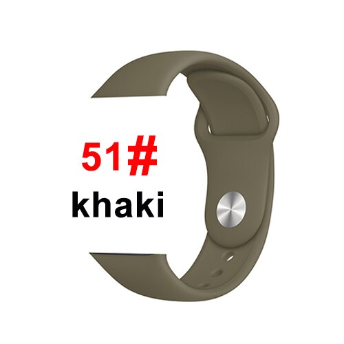 Silicone strap For Apple Watch band 44 mm/40mm iwatch Band 38mm 42mm Sport bracelet Rubber watchband for apple watch 5 4 3 2 1