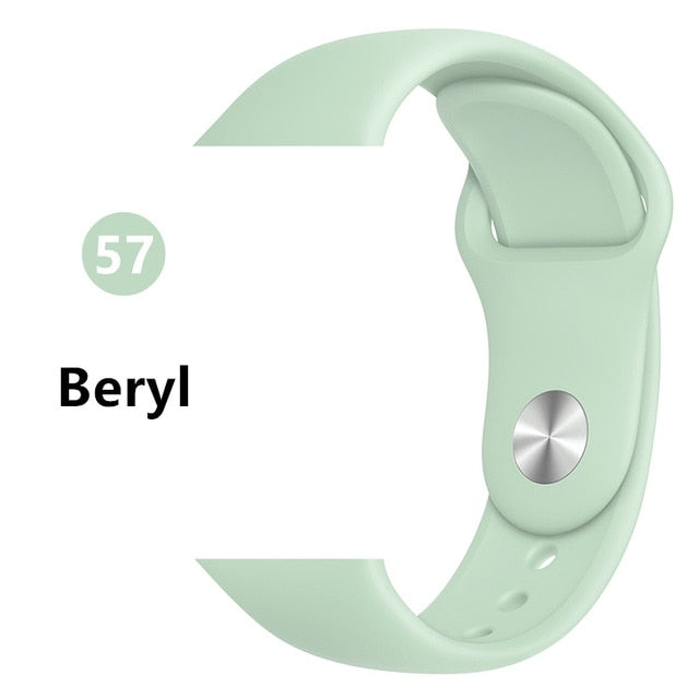 Silicone strap For Apple Watch band 44 mm/40mm iwatch Band 38mm 42mm Sport bracelet Rubber watchband for apple watch 5 4 3 2 1