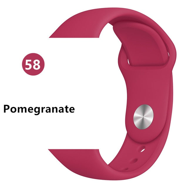 Silicone strap For Apple Watch band 44 mm/40mm iwatch Band 38mm 42mm Sport bracelet Rubber watchband for apple watch 5 4 3 2 1