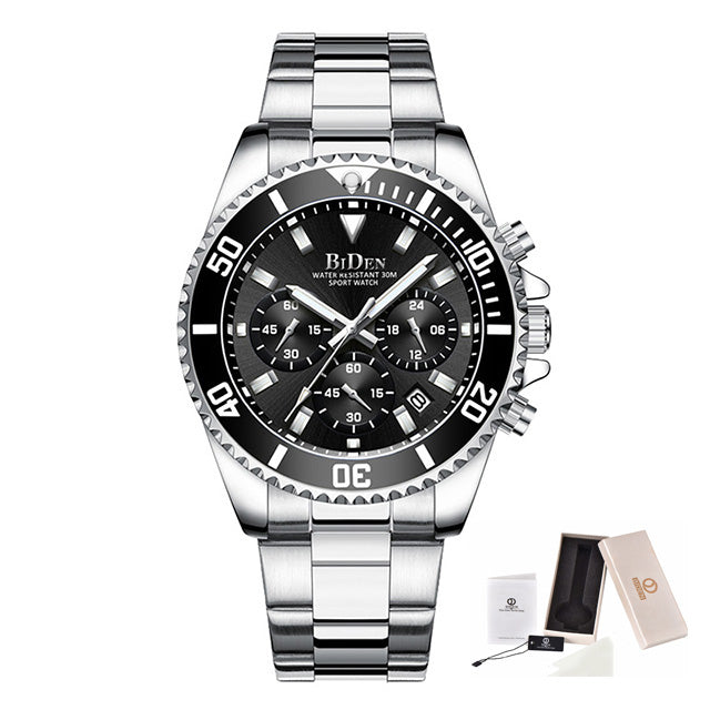 Fashion Rolexable Mens Watches Top Brand Luxury Waterproof Clock Stainless Steel Man Quartz Watch Sports Chronograph Wristwatch