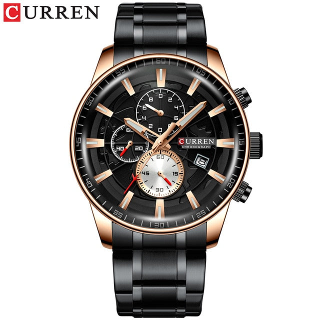 Men’s Watches CURREN Top Luxury Brand Fashion Quartz Men Watch Waterproof Chronograph Business Wristwatch Relogio Masculino