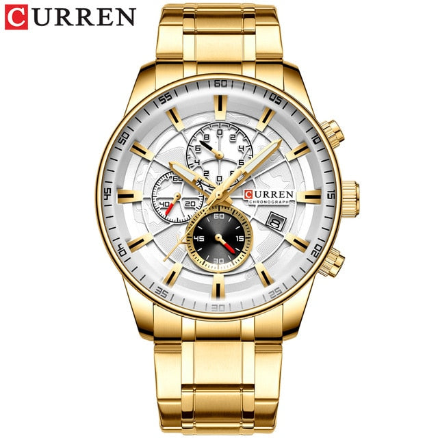 Men’s Watches CURREN Top Luxury Brand Fashion Quartz Men Watch Waterproof Chronograph Business Wristwatch Relogio Masculino