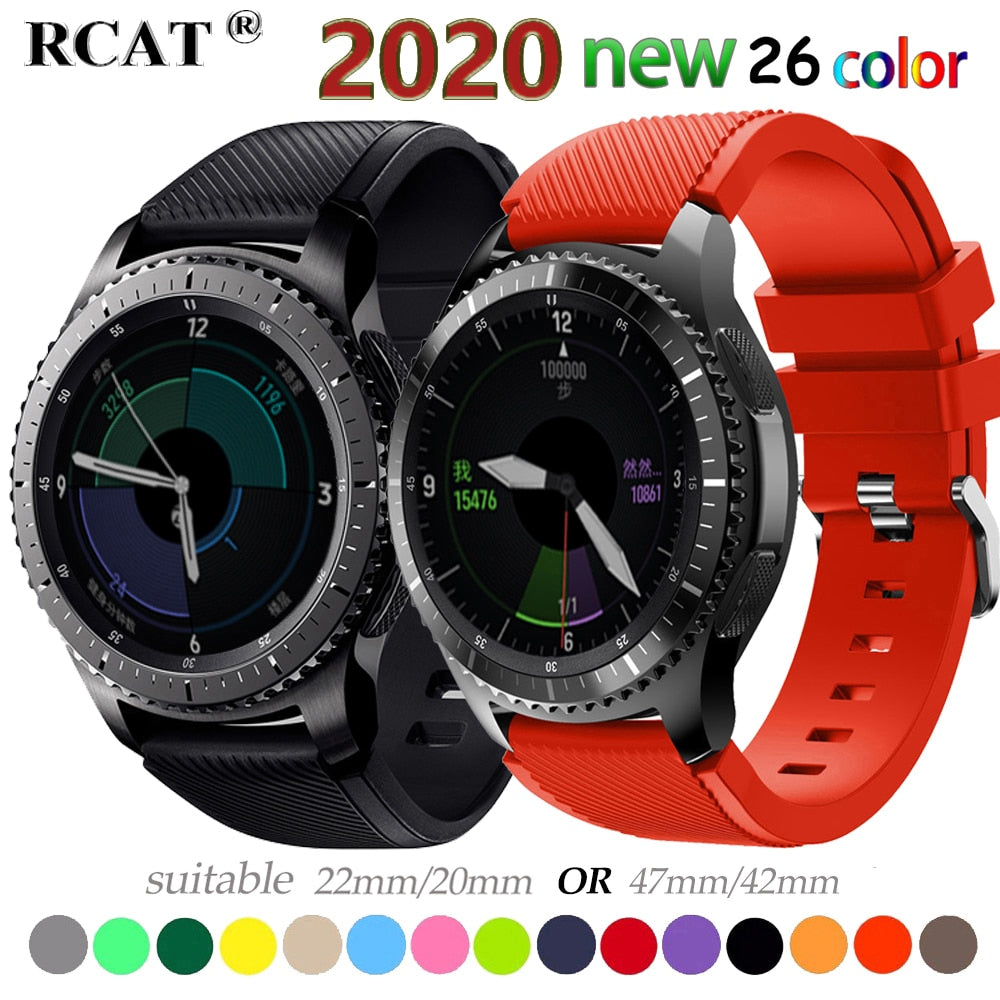 20 22mm watch band For Samsung Galaxy watch 46mm 42mm active 2 gear S3 Frontier strap huawei watch GT 2 strap amazfit bip 47 44