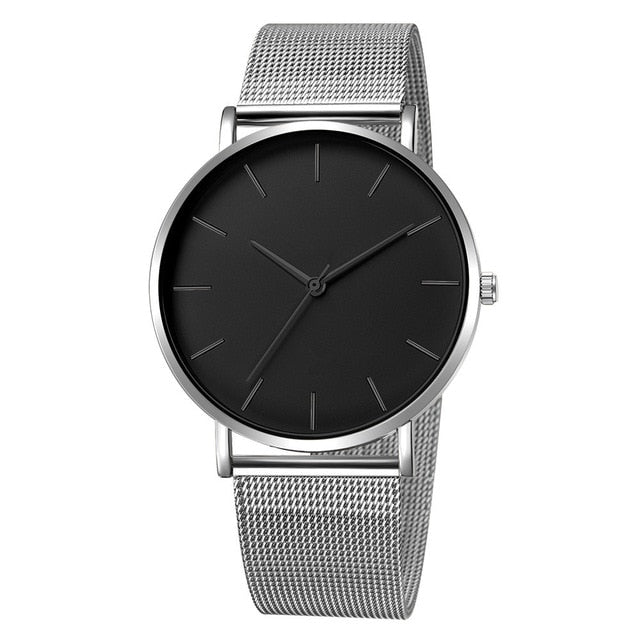 Men Simple Watches Quartz Wrist watch Man Sport Analog Wristwatch Stainless Steel Casual Bracele Watch Simple Top Brand Clock
