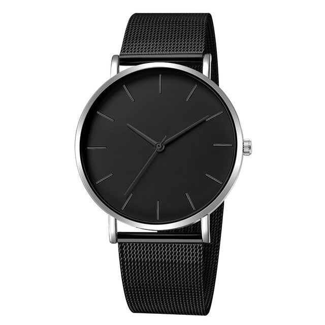 Men Simple Watches Quartz Wrist watch Man Sport Analog Wristwatch Stainless Steel Casual Bracele Watch Simple Top Brand Clock