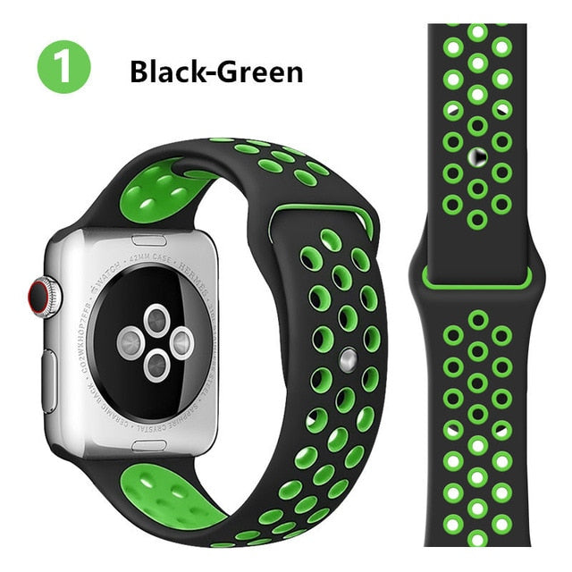 Strap For Apple Watch band 44mm 40mm correa apple watch 5 4 3 iwatch band 42mm 38mm Sport Silicone bracelet watchband accessorie