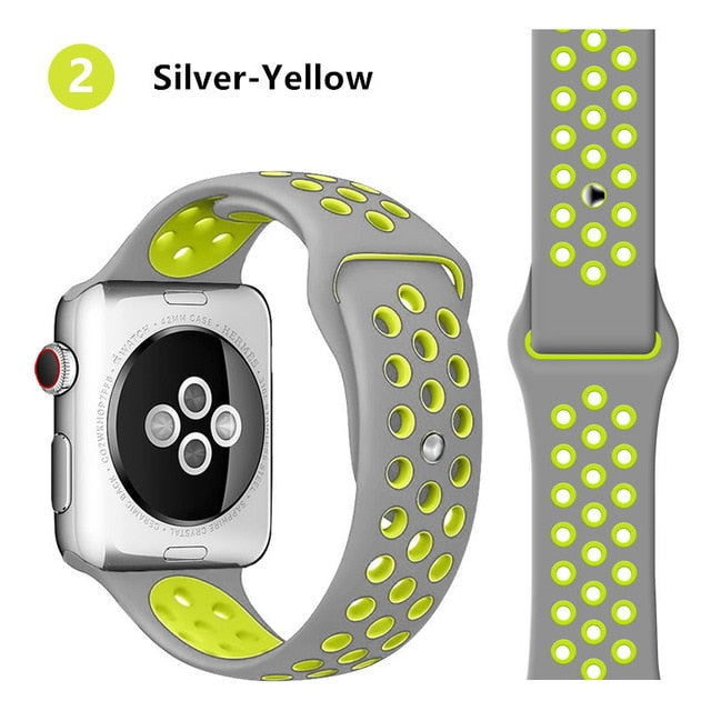 Strap For Apple Watch band 44mm 40mm correa apple watch 5 4 3 iwatch band 42mm 38mm Sport Silicone bracelet watchband accessorie