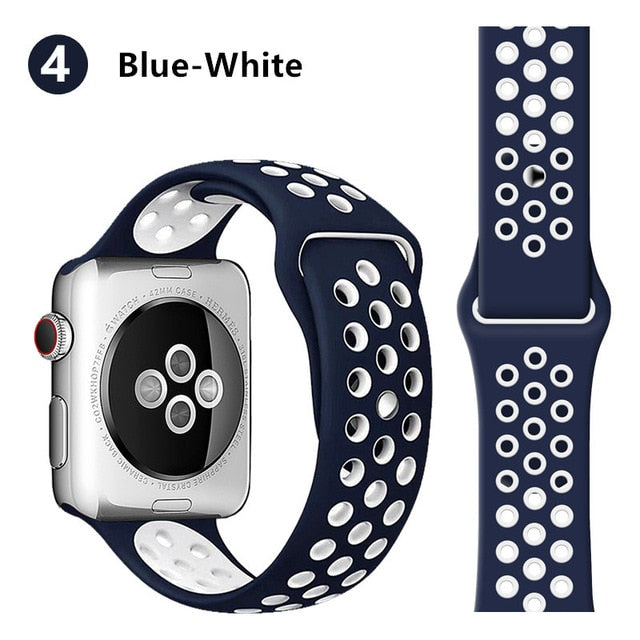 Strap For Apple Watch band 44mm 40mm correa apple watch 5 4 3 iwatch band 42mm 38mm Sport Silicone bracelet watchband accessorie