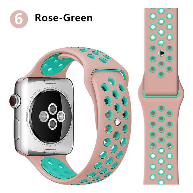 Strap For Apple Watch band 44mm 40mm correa apple watch 5 4 3 iwatch band 42mm 38mm Sport Silicone bracelet watchband accessorie