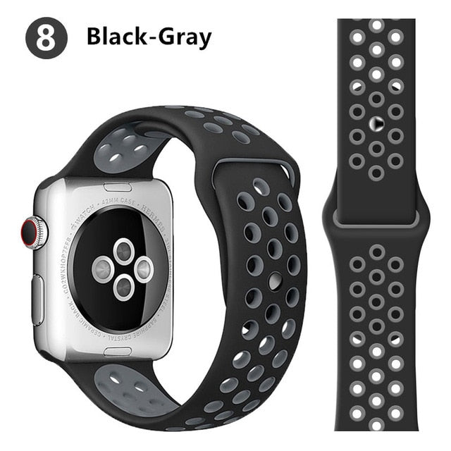 Strap For Apple Watch band 44mm 40mm correa apple watch 5 4 3 iwatch band 42mm 38mm Sport Silicone bracelet watchband accessorie