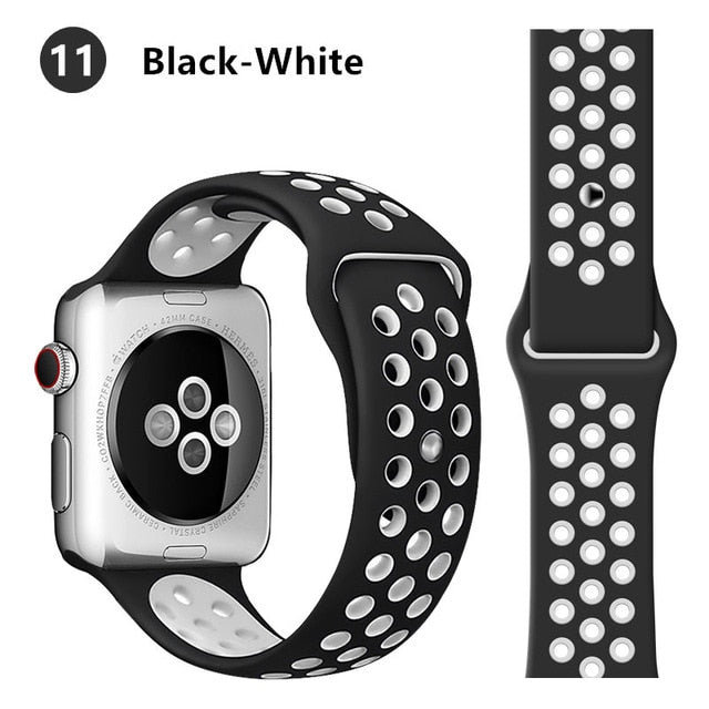 Strap For Apple Watch band 44mm 40mm correa apple watch 5 4 3 iwatch band 42mm 38mm Sport Silicone bracelet watchband accessorie