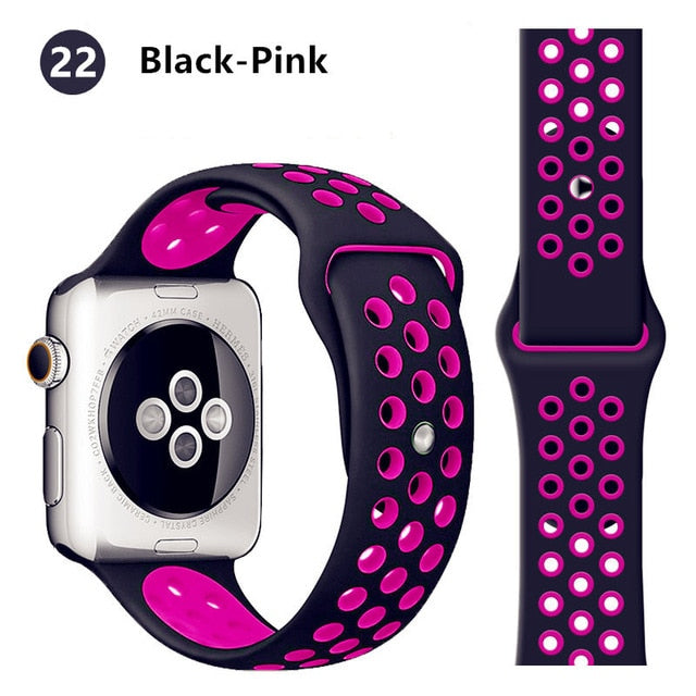 Strap For Apple Watch band 44mm 40mm correa apple watch 5 4 3 iwatch band 42mm 38mm Sport Silicone bracelet watchband accessorie