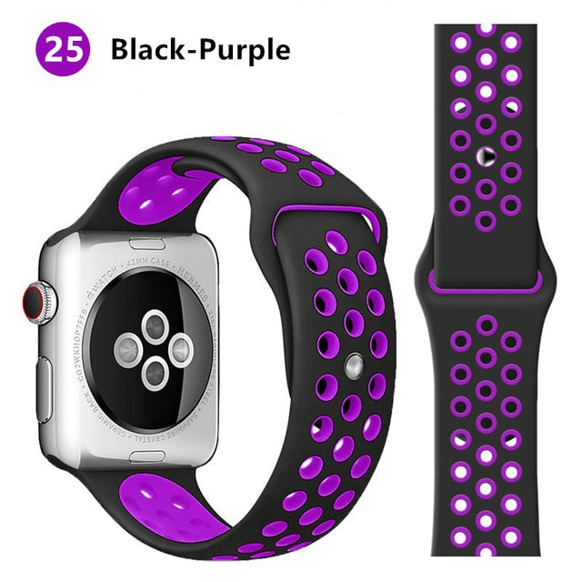Strap For Apple Watch band 44mm 40mm correa apple watch 5 4 3 iwatch band 42mm 38mm Sport Silicone bracelet watchband accessorie