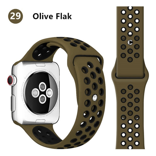 Strap For Apple Watch band 44mm 40mm correa apple watch 5 4 3 iwatch band 42mm 38mm Sport Silicone bracelet watchband accessorie