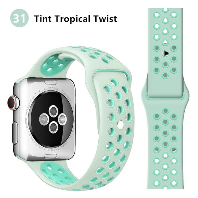 Strap For Apple Watch band 44mm 40mm correa apple watch 5 4 3 iwatch band 42mm 38mm Sport Silicone bracelet watchband accessorie