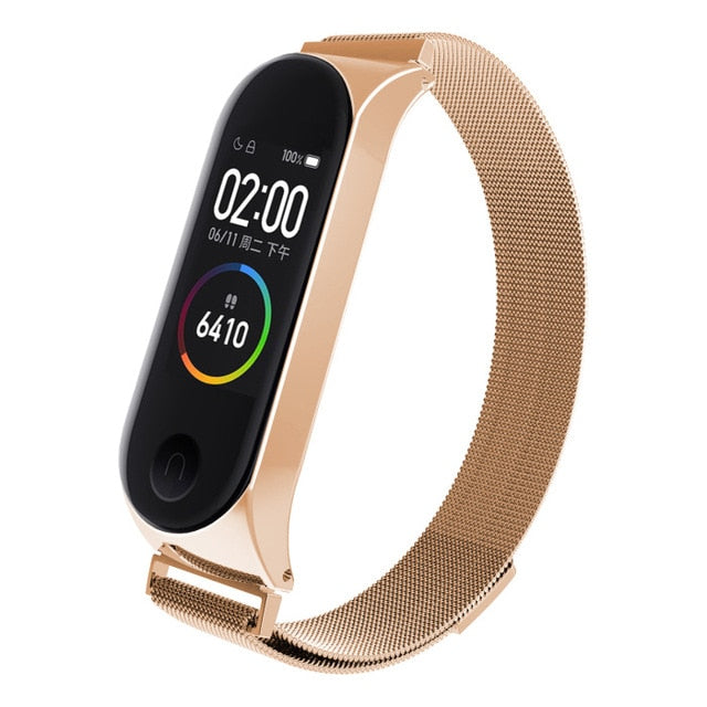 Wristband Metal Stainless Steel Strap For Mi Band 4 Xiaomi Mi Band 4 3 Wrist Watch Strap For Xiaomi Miband 3 4 Bracelet