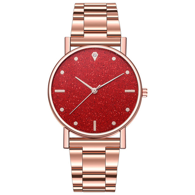 2019 Fashion Women's steel Bracelet Watches Luxury Diamond Star dial Ladies Dress Clocks Quartz Analog Montre femme Casual Watch
