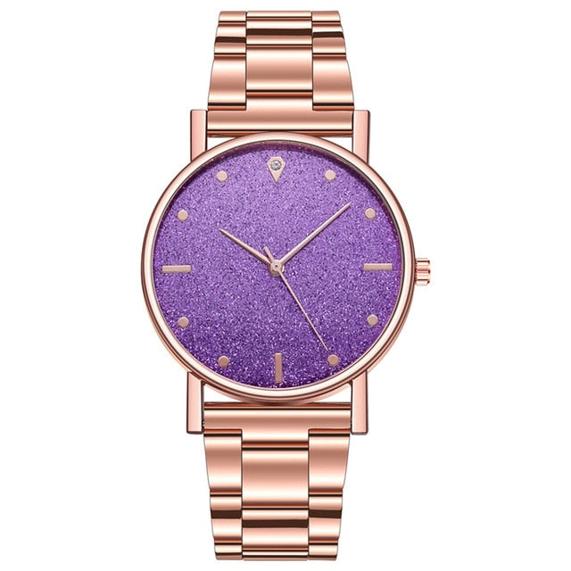 2019 Fashion Women's steel Bracelet Watches Luxury Diamond Star dial Ladies Dress Clocks Quartz Analog Montre femme Casual Watch