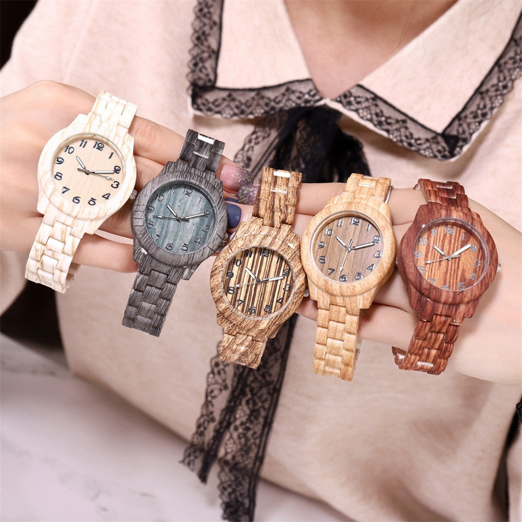 Relogio Masculino Watch Men Fashion Cool Wood Grain High-Quanlity Men Quartz Simple Digital Wooden Watch Wristwatch Reloj Mujer