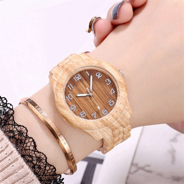 Relogio Masculino Watch Men Fashion Cool Wood Grain High-Quanlity Men Quartz Simple Digital Wooden Watch Wristwatch Reloj Mujer