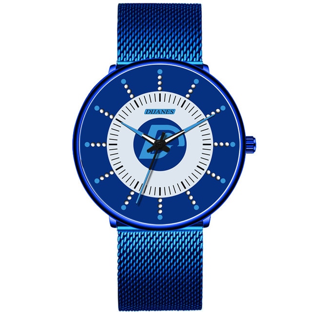 2020 Mens Fashion Black Classic Watches Luxury Men Business Casual Quartz Watch Mesh Belt Luminous Hands Clock relogio masculino