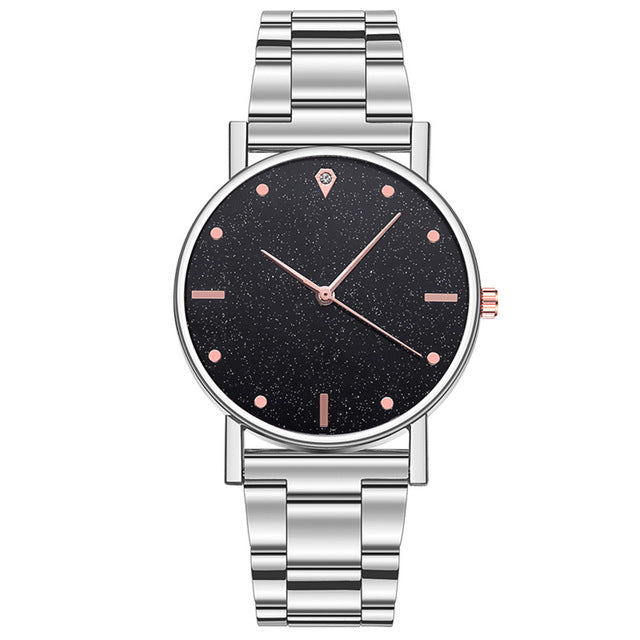 Montre Femme Watch Women Fashion Luxury Quartz Watch Stainless Steel Dial Casual Rose Gold Watch Ladies Clock Simple Dress Gift