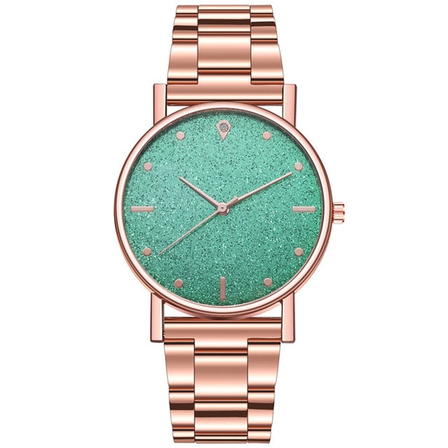 Montre Femme Watch Women Fashion Luxury Quartz Watch Stainless Steel Dial Casual Rose Gold Watch Ladies Clock Simple Dress Gift