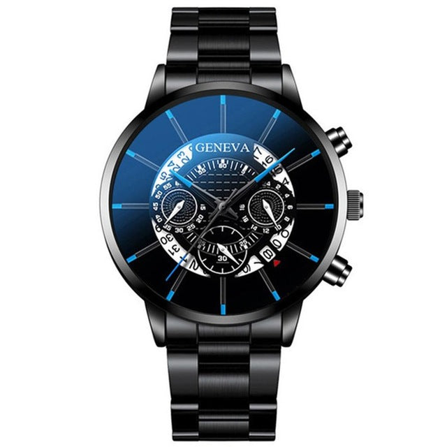 1pc 85g Men's Watch Fashion Cool Unique Digital Literal Multi Layer Dial Men Quartz Mesh Belt Watch man watch 2019 @3