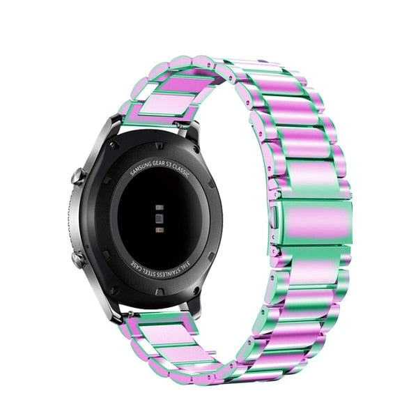 22mm Width Universal Stainless Steel Band For Samsung Galaxy Watch 46mm /Gear S3 Classic/S3 Frontier Watch Strap Metal Wristband