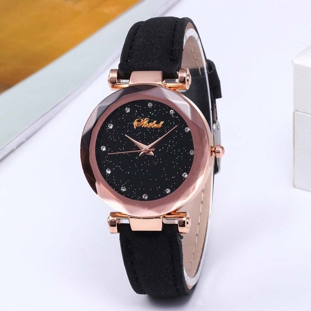 SHSHD Classic Designer Watches Women Quartz Wristwatch Diamond Starry Luxury Ladies Watch Dress Valentine's Day Gift Reloj Mujer