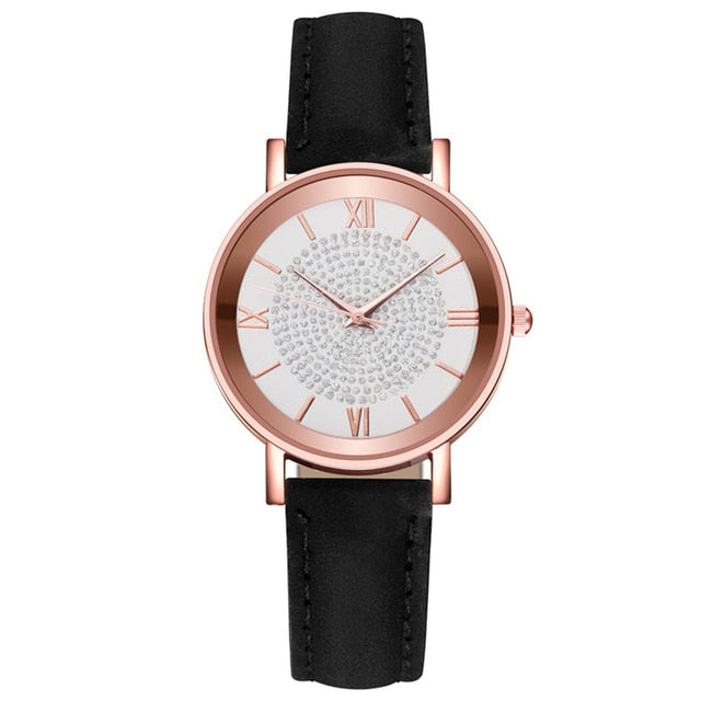 Montre Femme Watch Women Fashion Luxury Crystal Starry Sky Romantique Casual Quartz Watch Bracelet High-end Ladies Clock Simple